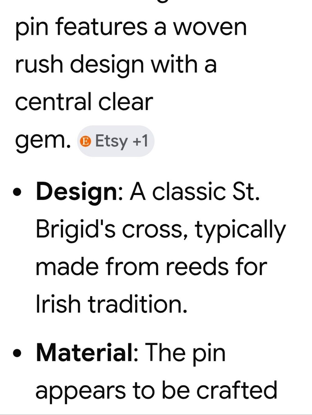 St Brigid's Irish Cross Pin 1", 925 Sterling, GC. - Picture 13 of 13